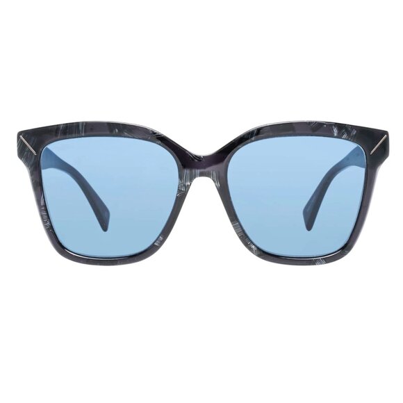 Yohji Yamamoto 5002-024 Grey Shell / Blue Lens Sunglasses - Picture 2 of 3